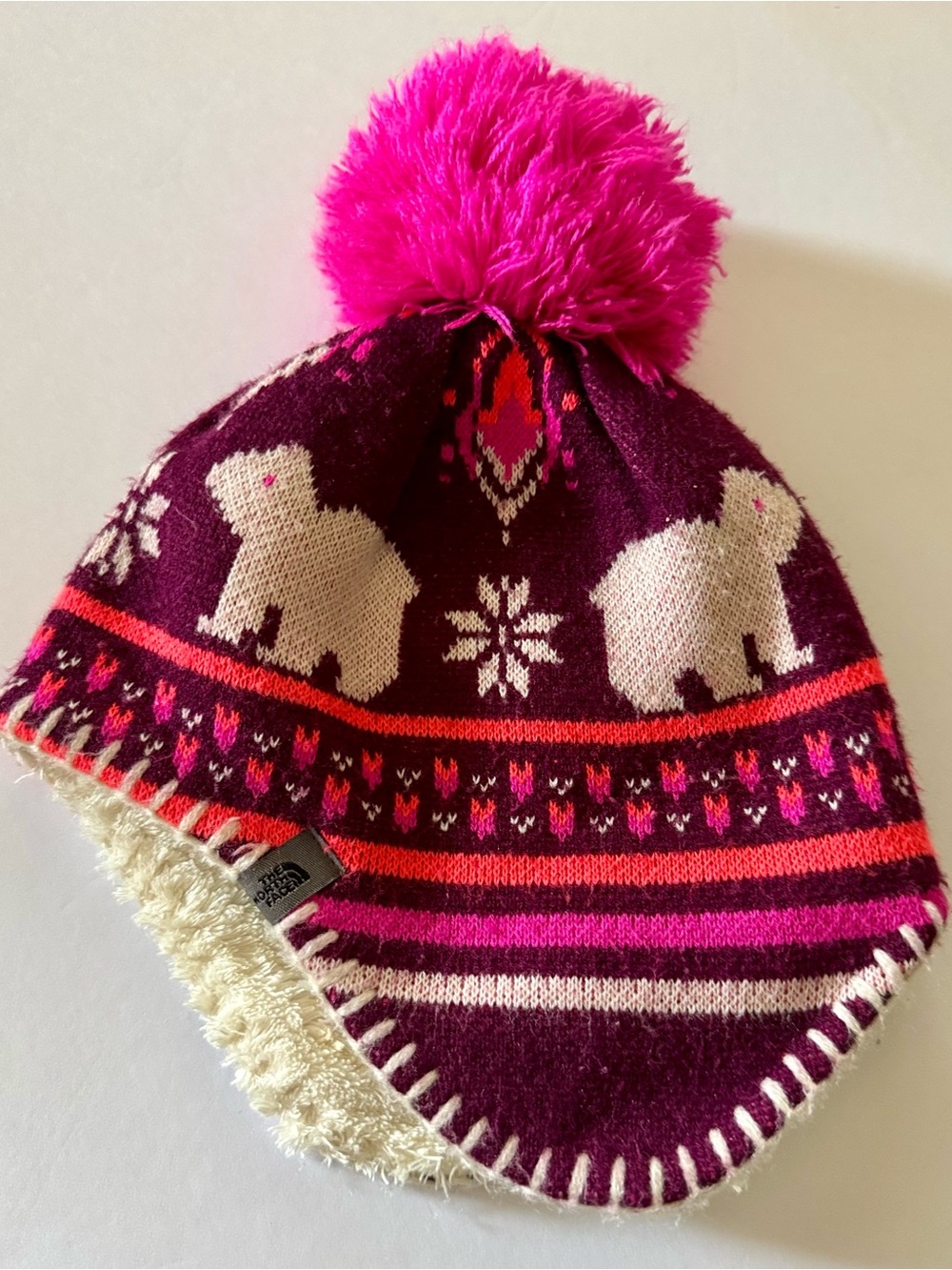Baby girl north face winter hat